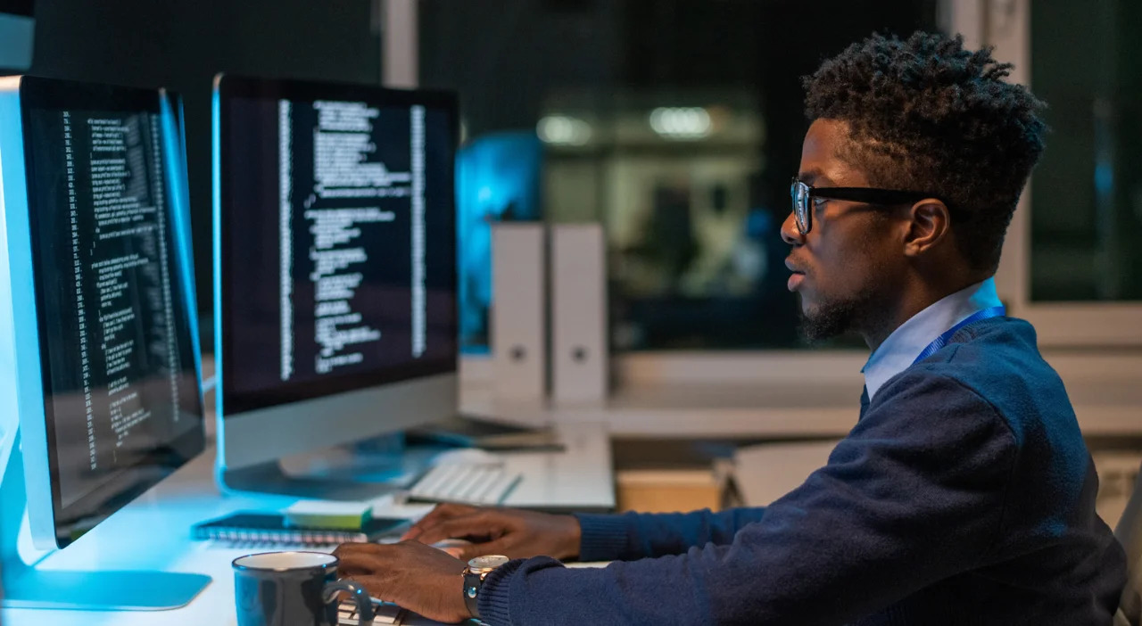 a programmer at work